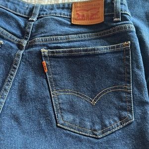 Levi's 721  High Rise Skinny Jeans Zipper Cuff Raw Hem Size 29